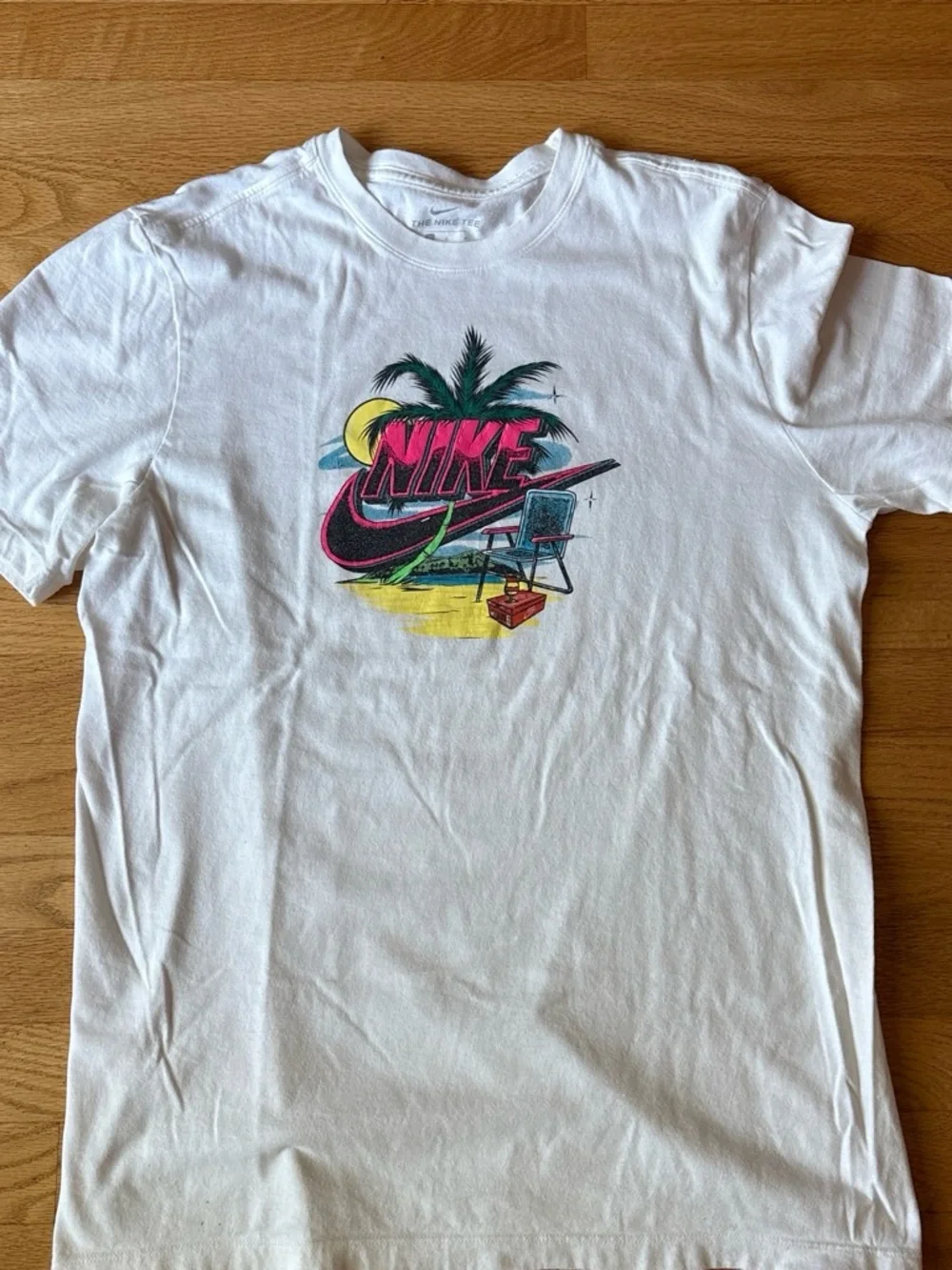 Nike White Tee with Gray Logo